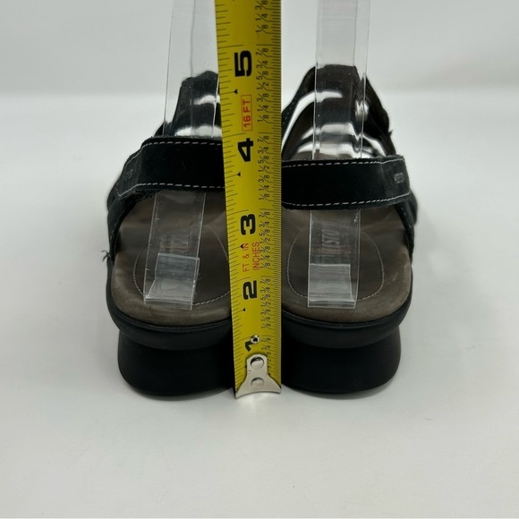 Mephisto Parfolia Black Leather Slingback Comfort Wedge Sandals Size 36 - Picture 9 of 15